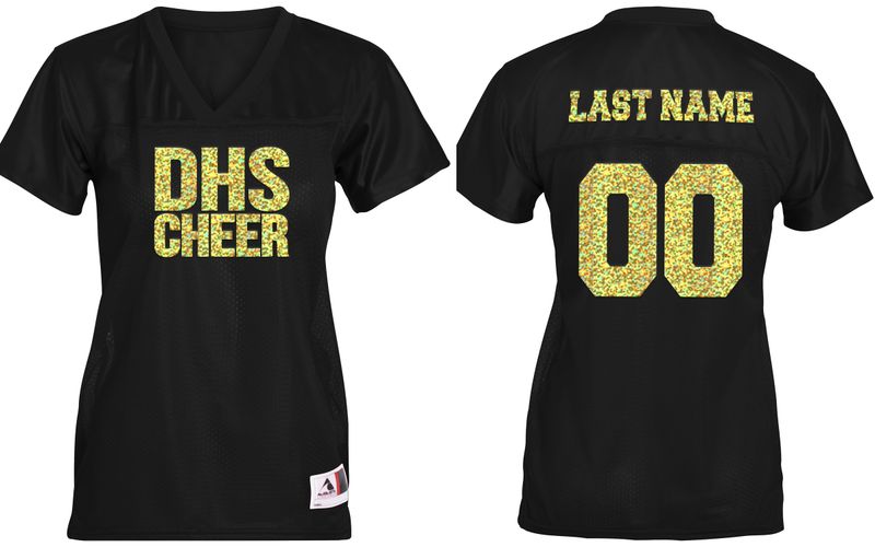 [REQUIRED- VARSITY ONLY] Glitter Print Jersey - Black