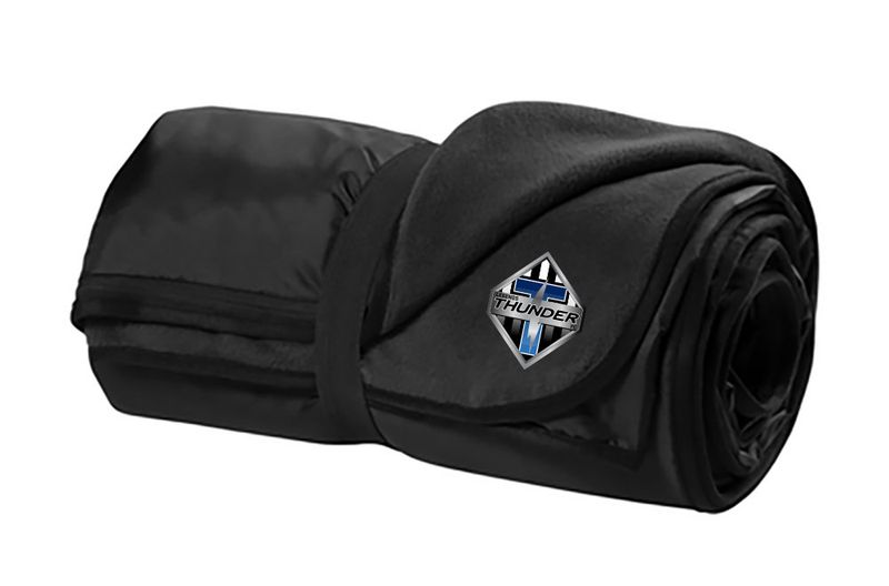 Fleece & Poly Blanket- Black