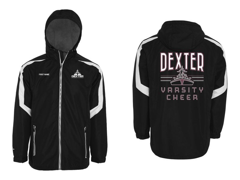[REQUIRED- VARSITY ONLY] Charger Jacket (Adult and Youth sizes)- Black (AVAILABLE FOR VARSITY CHEER and COACHES ONLY)