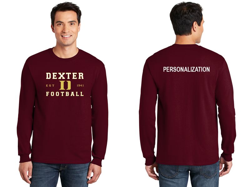 Soft Cotton Long Sleeve T-Shirt- Black, Maroon