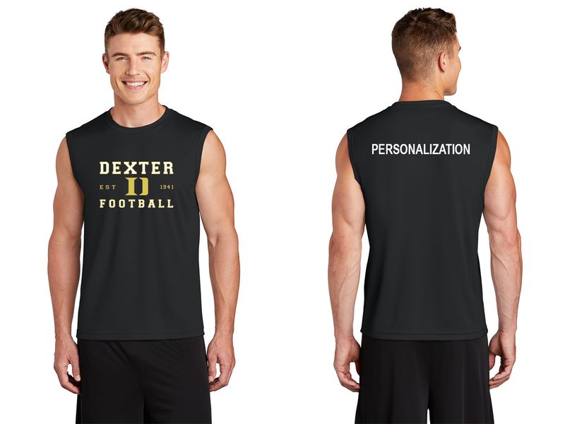 Unisex Sleeveless Performance Tank Top- Black