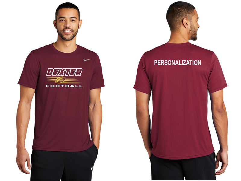 Nike Short Sleeve Performance T-Shirt - Maroon, Black