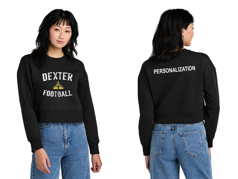 Women’s Perfect Weigh Fleece Cropped Crew- Black