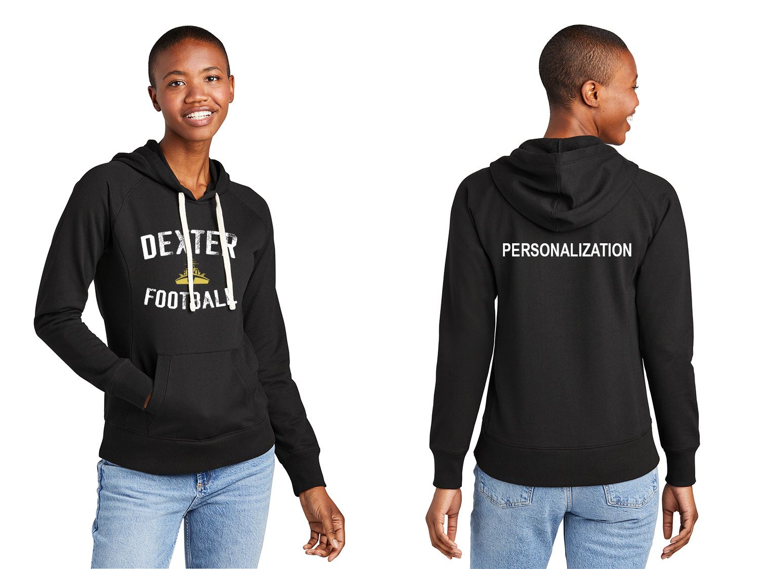 Women's Re-Fleece Hoodie- Black, Maroon