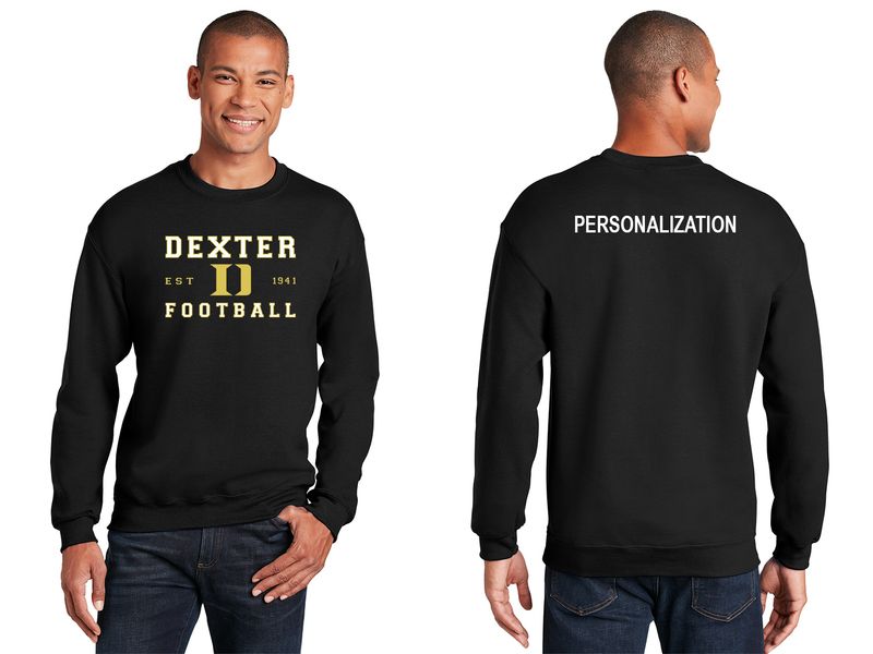 Cotton Crewneck Sweatshirt- Black, Maroon