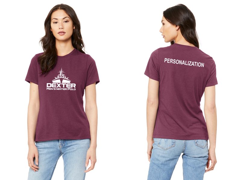 Bella & Canvas Women's Soft Cotton Blend T-Shirt- Black, Maroon Heather