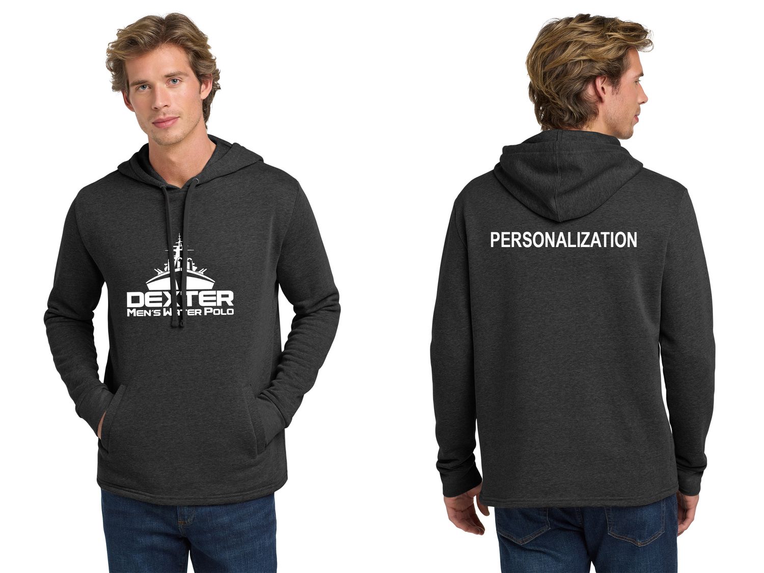 Next Level Unisex Pullover Hoodie-Heather Maroon, Heather Black