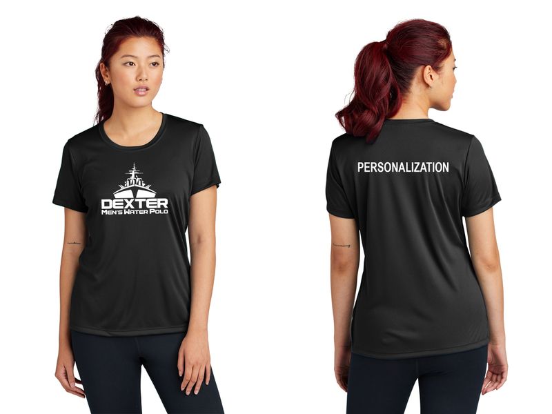 Ladies Short Sleeve Performance Tee- Black, Maroon