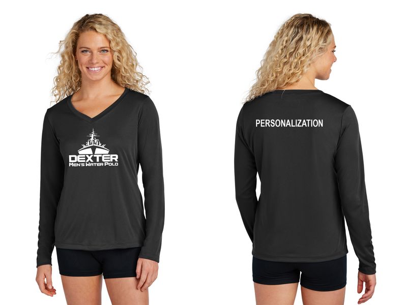 Ladies Long Sleeve Performance Tee- Black