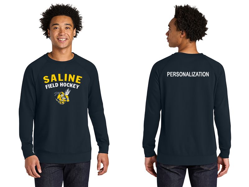 NEW- Next Level Laguna Raglan Sweatshirt- Navy, White
