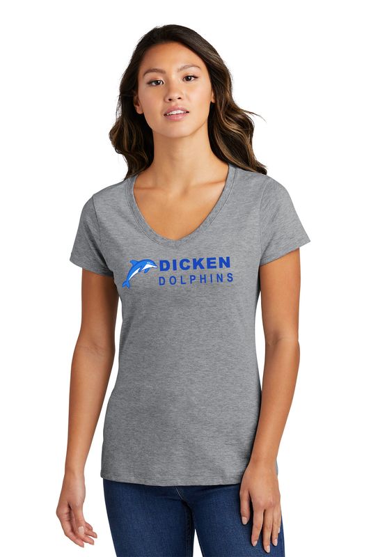 Women's Cotton Tee- Sport Grey, White