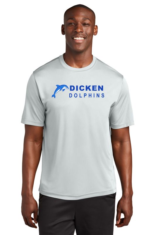 Adult Unisex Performance Tee- Silver, White