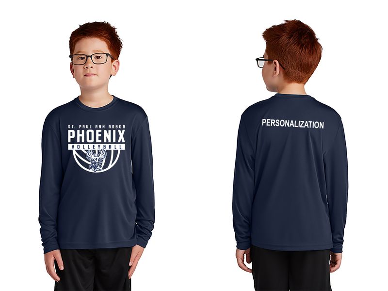 Volleyball Warm Up- Long Sleeve (Adult and Youth sizes)- Navy
