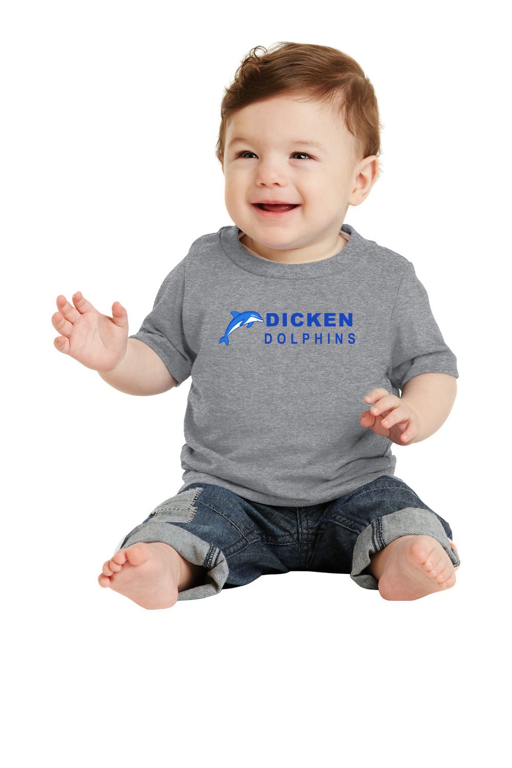 Port & Company Infant Tee- Grey, White