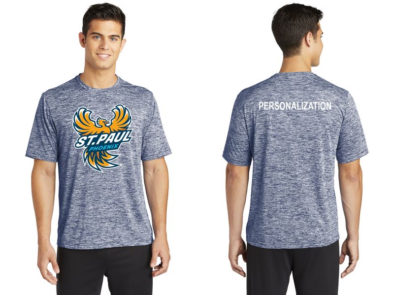 Unisex Electric Heather Sport T-shirt: Navy