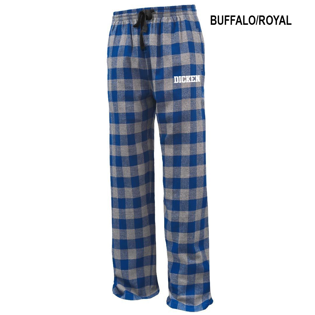 Youth Flannel Pants (DICKEN logo)- Buffalo/White, Royal/White