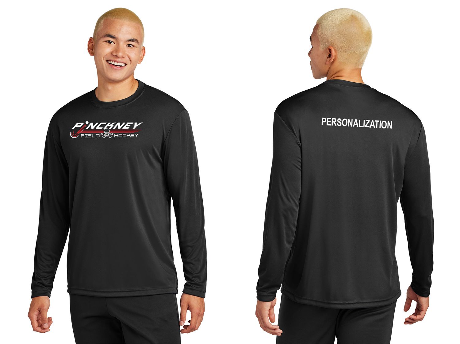 Adult Long Sleeve Performance- Black, Red