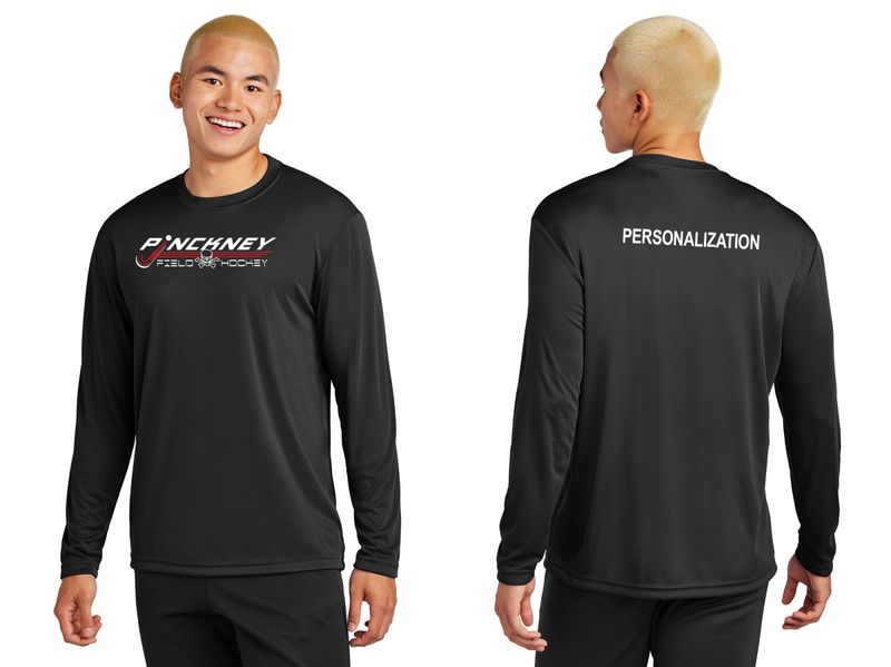 Adult Long Sleeve Performance- Black, Red