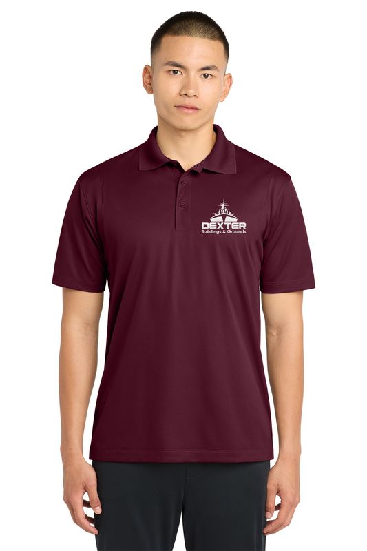 Adult Performance Polo Shirts in Maroon, Black or Grey