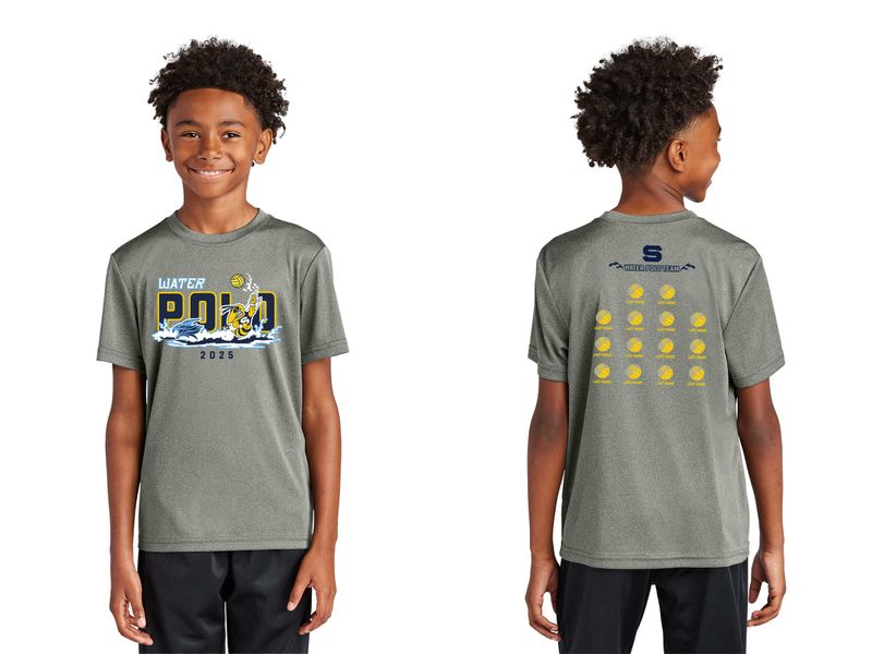 Youth Short Sleeve Performance Tee- Navy, White, Grey
