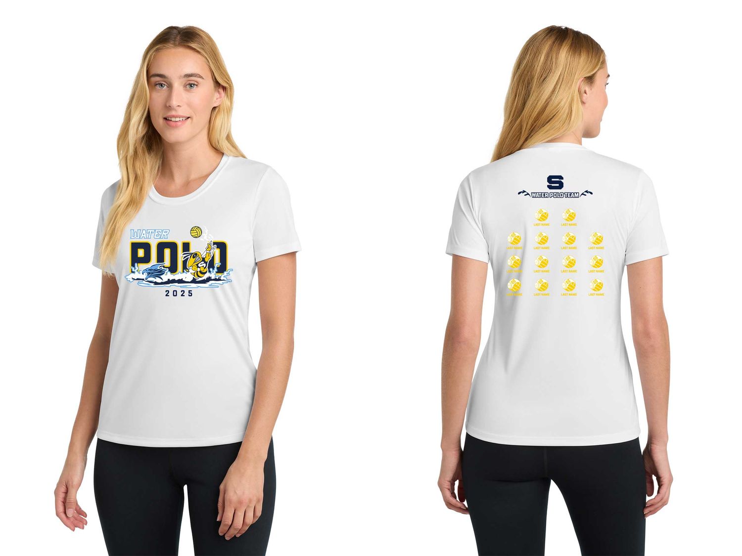 Ladies Short Sleeve Performance Tee- Navy, White, Grey