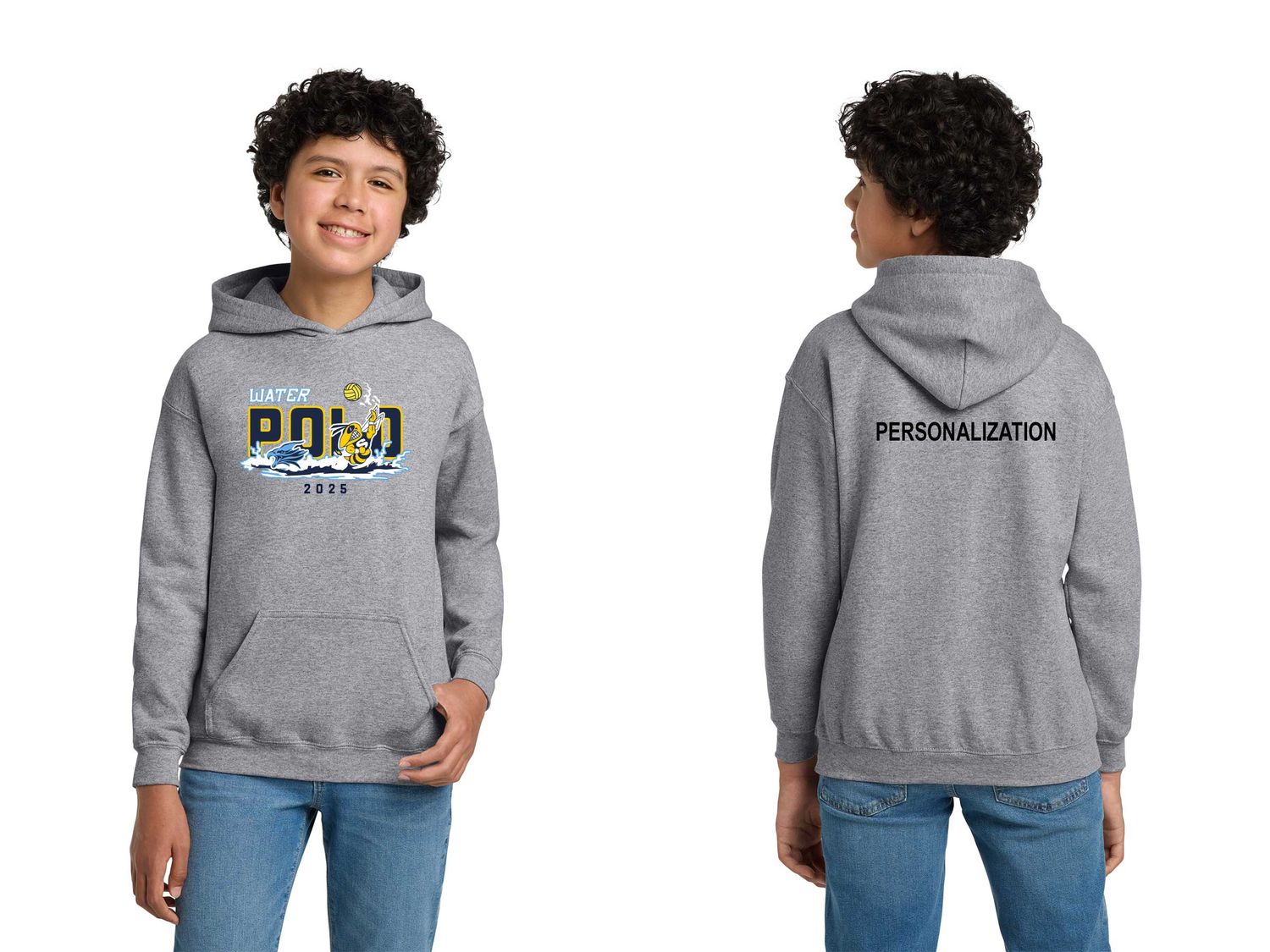 Youth Cotton Hoodie - Navy, White, Sport Grey Youth Cotton Hoodie - Navy, White, Sport Grey