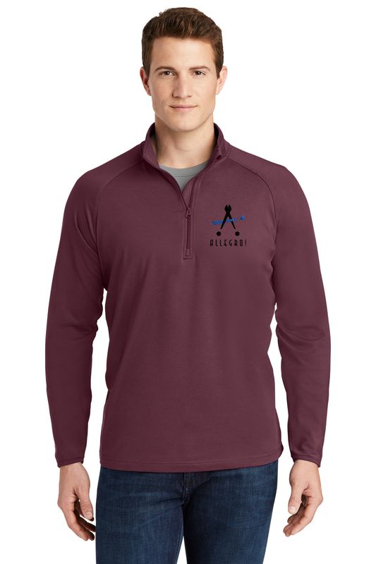 NEW Adult Men's Stretch 1/4 Zip- Charcoal Grey, Maroon, Forest Green, True Navy Heather