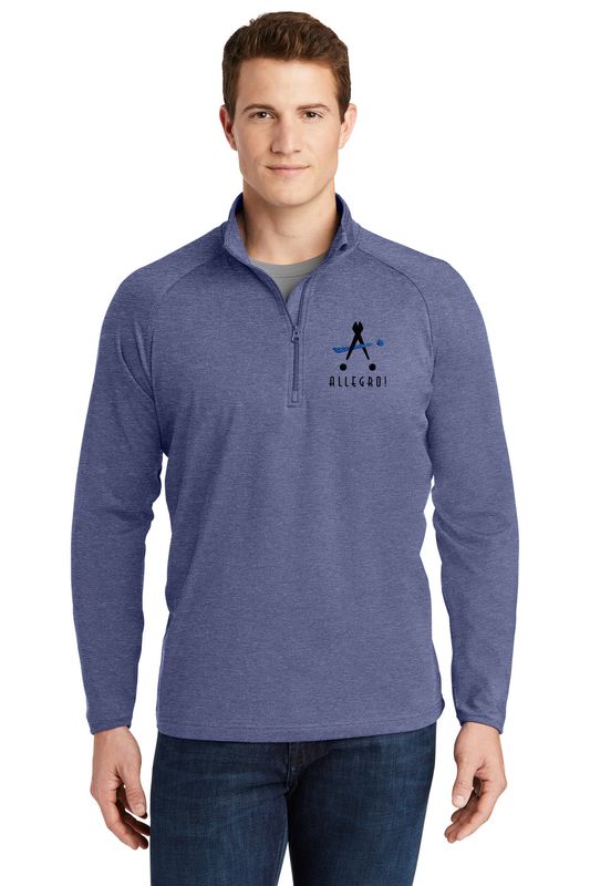 NEW Adult Men's Stretch 1/4 Zip- Charcoal Grey, Maroon, Forest Green, True Navy Heather
