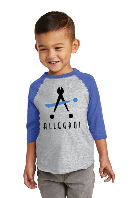 NEW Toddler Baseball Tee- Heather/ Royal, Heather/Smoke