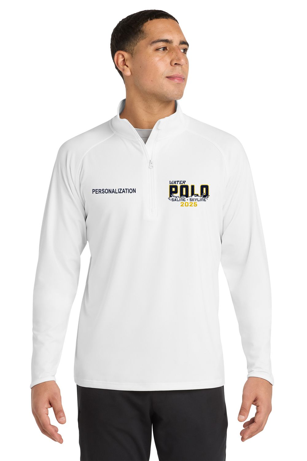 Adult Men's Stretch Performance 1/4 Zip- Navy, Charcoal Grey Heather, White