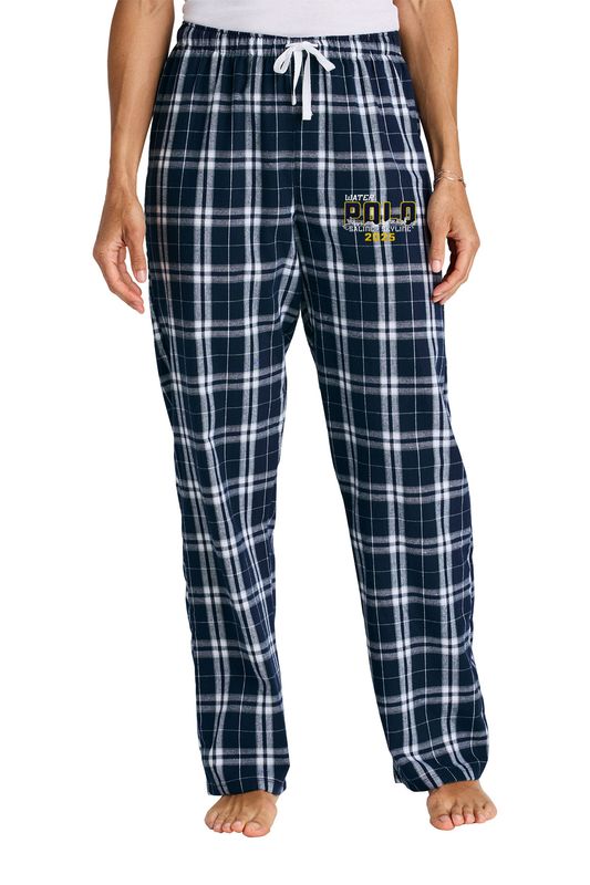 Women’s Flannel Plaid Pant-Navy