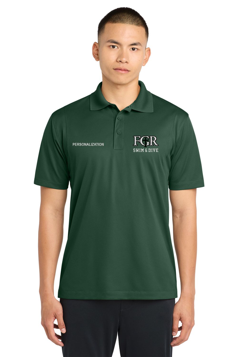 Men's Short Sleeve Polo- Black, Forest Green, White