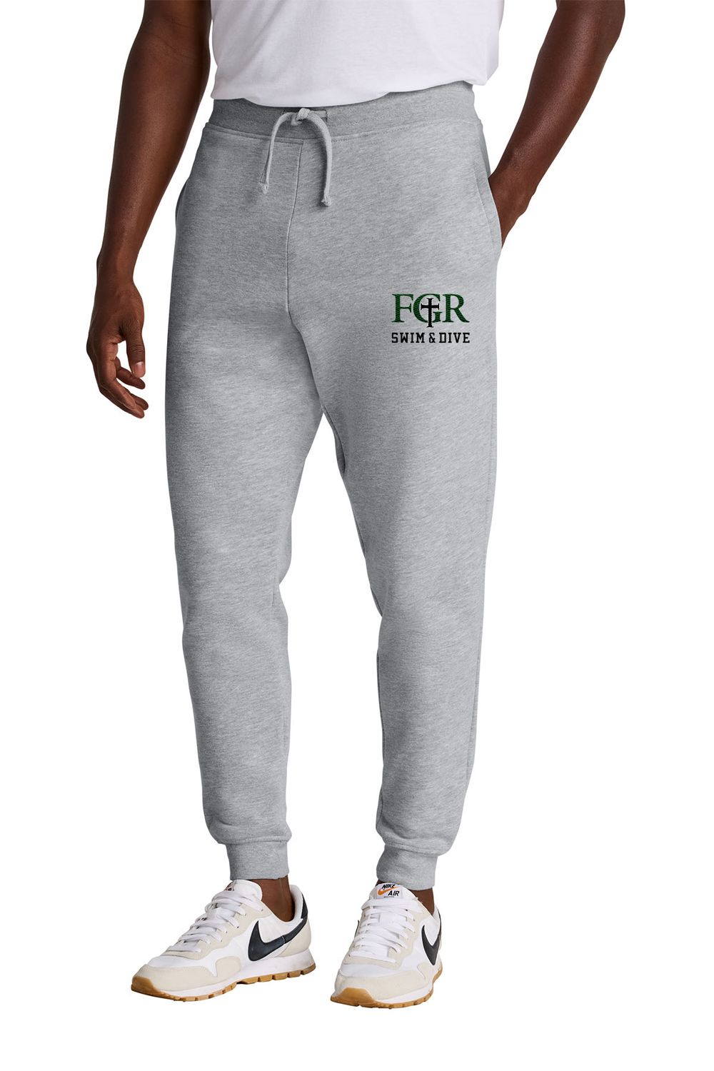 Men's Fleece Jogger- Black, Light Grey