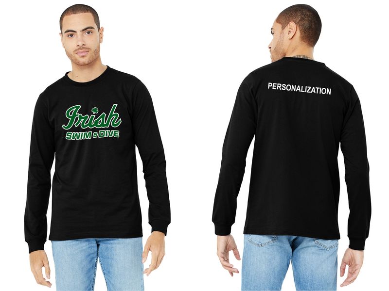 Adult Soft Cotton Long Sleeve T-Shirt- Black, White, Forest