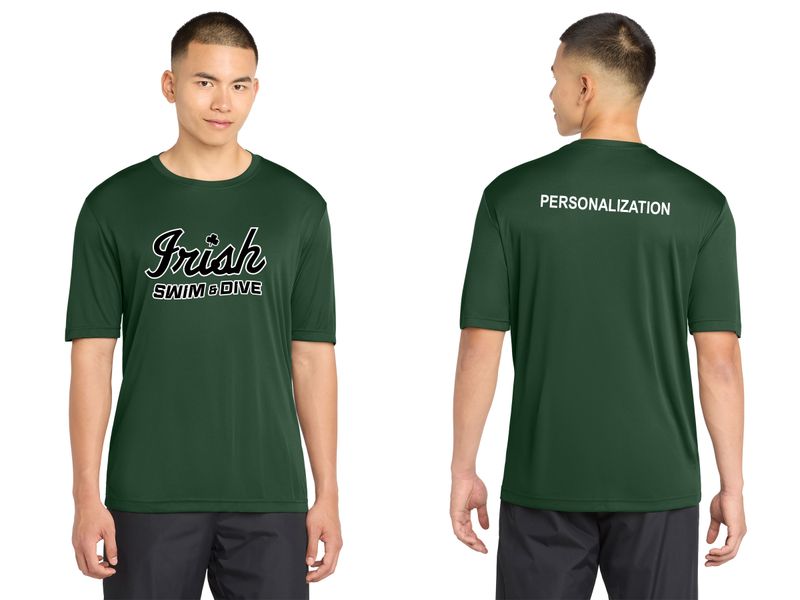 Performance Tee - White, Black, Forest Green