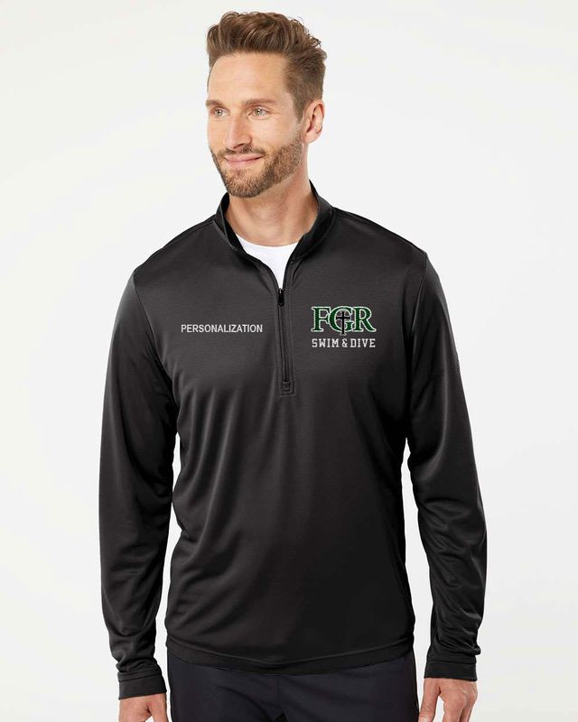 Adidas - Lightweight Quarter-Zip Pullover -Black, White