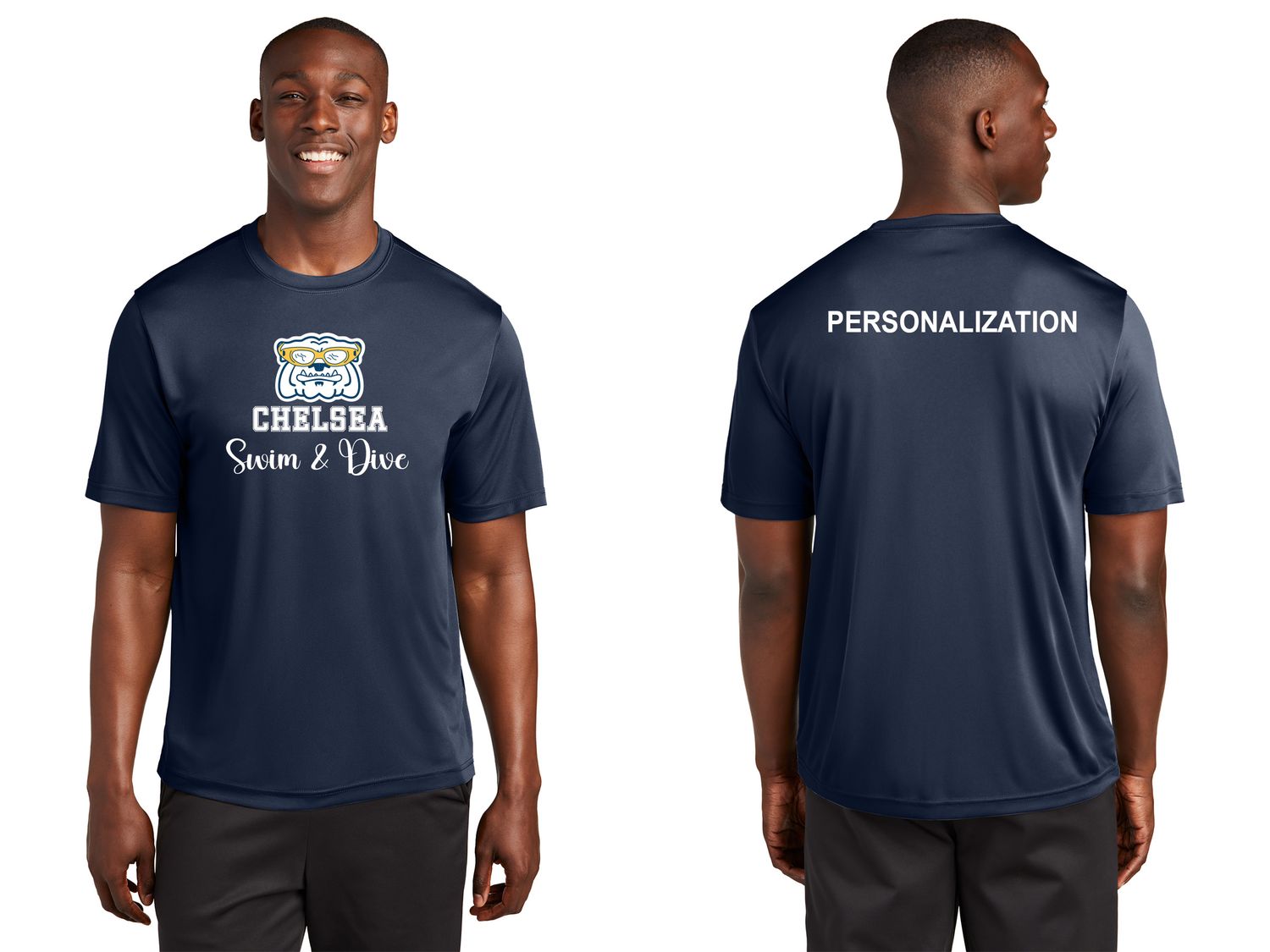 Adult Short Sleeve Performance T-Shirt-Navy, Silver, White