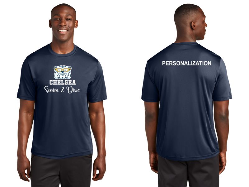 Adult Short Sleeve Performance T-Shirt-Navy, Silver, White