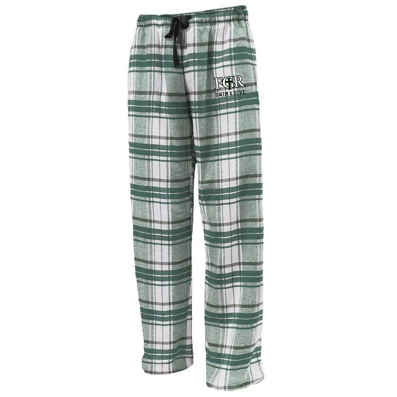 Flannel Pants- Unisex Sizes- Grey/Forest, White/Forest