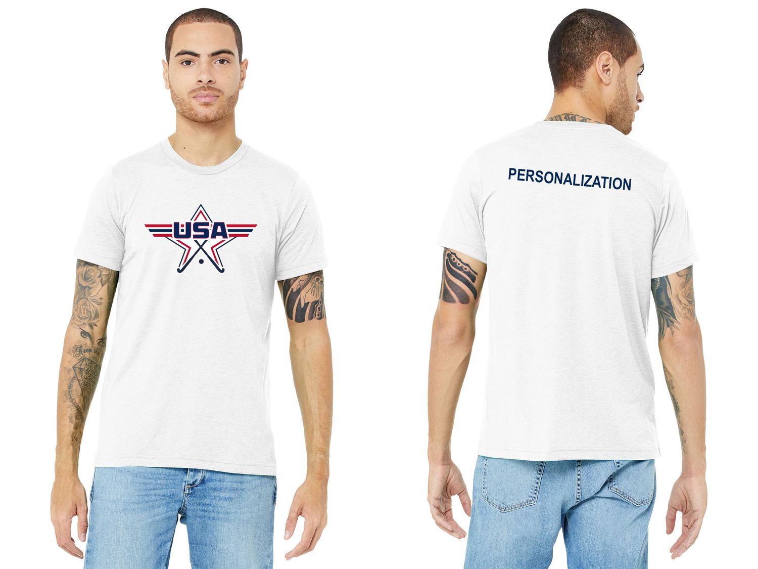 Adult Triblend Soft Short Sleeve Tee Shirt- Solid Navy, White, Black