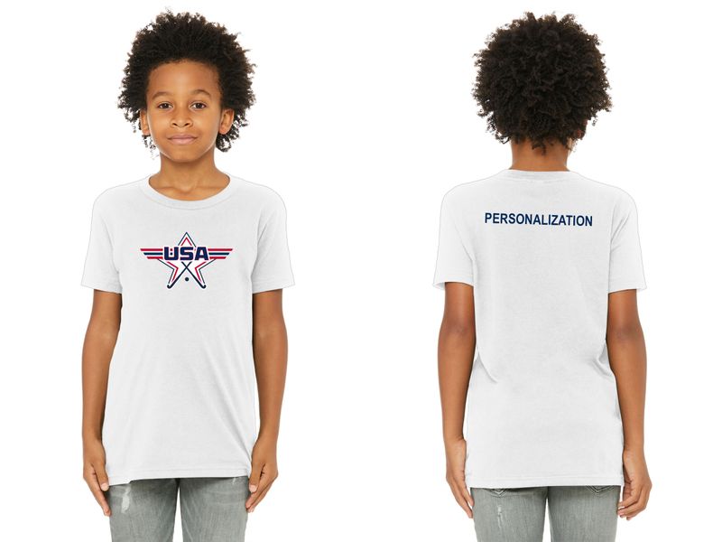 Youth Jersey Short Sleeve Tee- Navy, White, Black