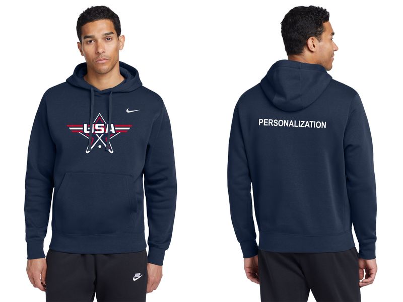 Adult Nike Club Fleece Pullover Hoodie- Navy, White, Black