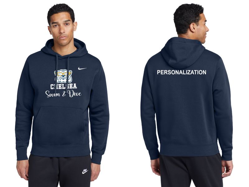 Nike Club Fleece -Navy, White, Dark Grey Heather