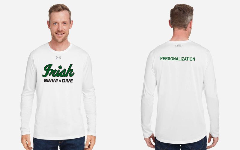 Under Amour Men's Team Tech Long Sleeve T-Shirt - Black, White, Forest Green