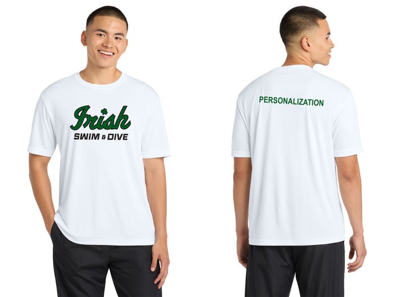 Performance Tee - White, Black, Forest Green