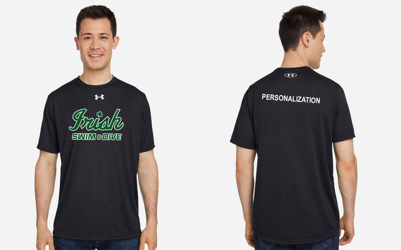 Under Armour Men's Team Tech T-Shirt - Black, White, Forest Green