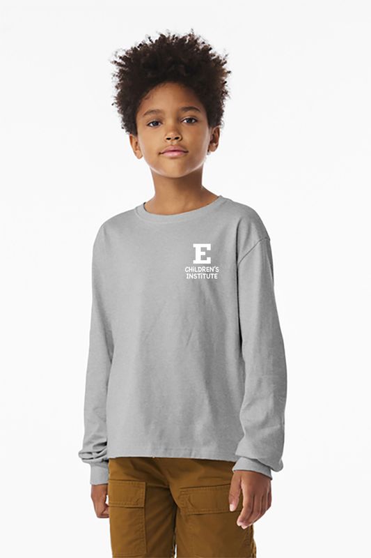 NEW: BELLA+CANVAS Youth Heavyweight Long Sleeve Tee- Black, Forest, Navy, Athletic Heather, Soft Pink