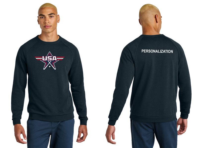 District Perfect Tri Fleece Crewneck Sweatshirt- White, Navy, Black