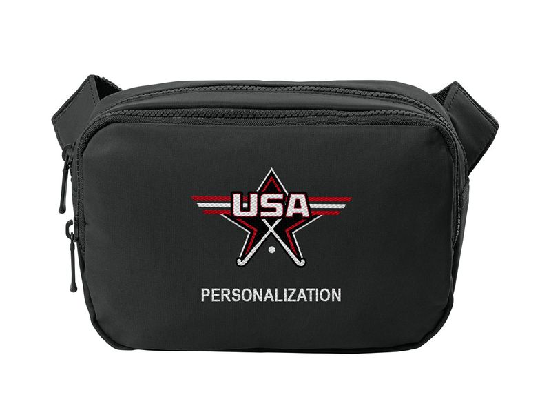 Port Authority Matte Dual-Compartment Crossbody Bag- Navy, Black