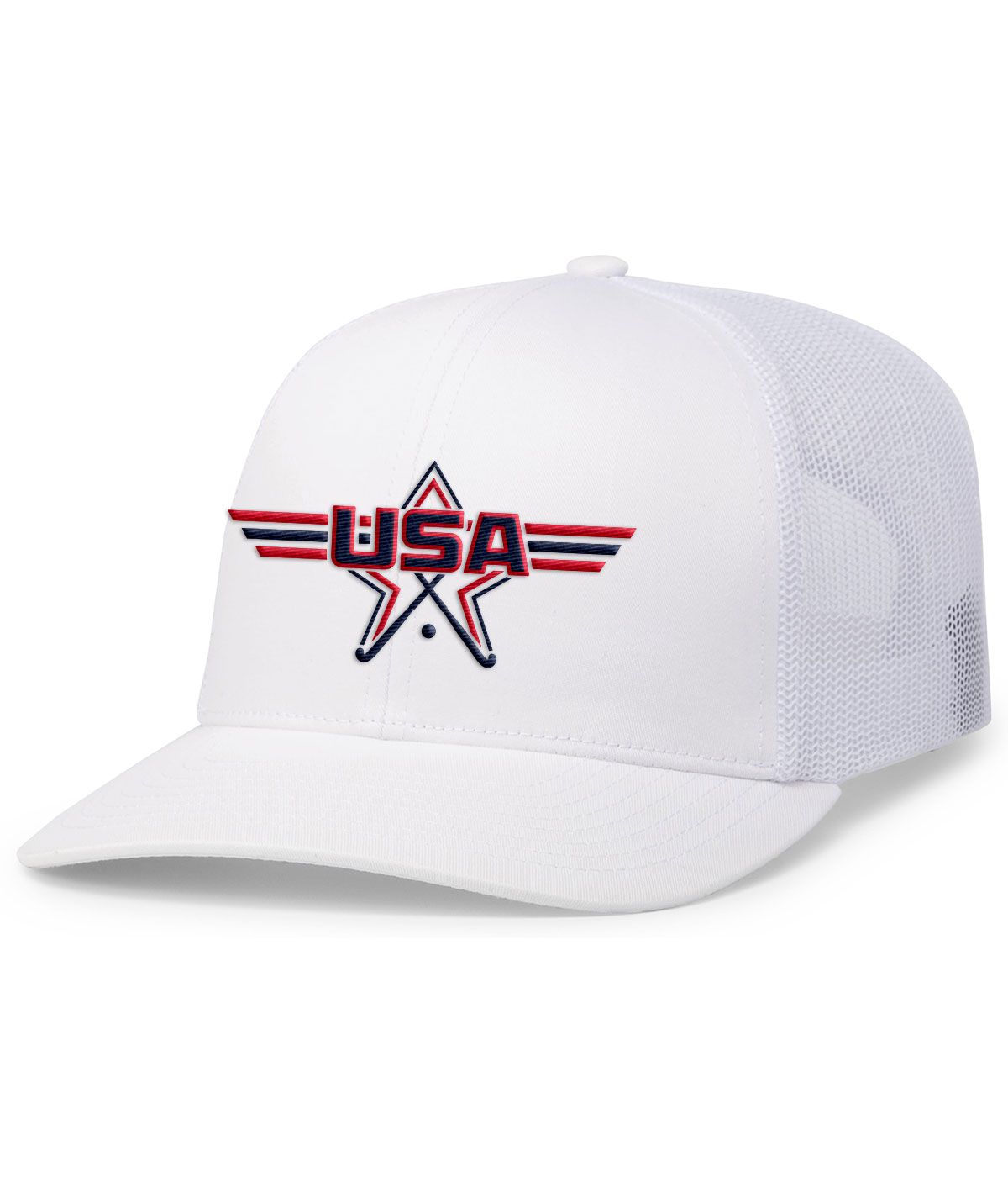 Trucker Snapback Cap (OSFA)- Navy, Navy/White, White, Black/White